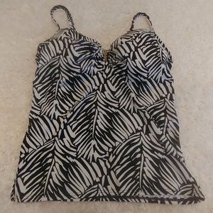 *NEW Victoria Secret zebra tankini top 34DD